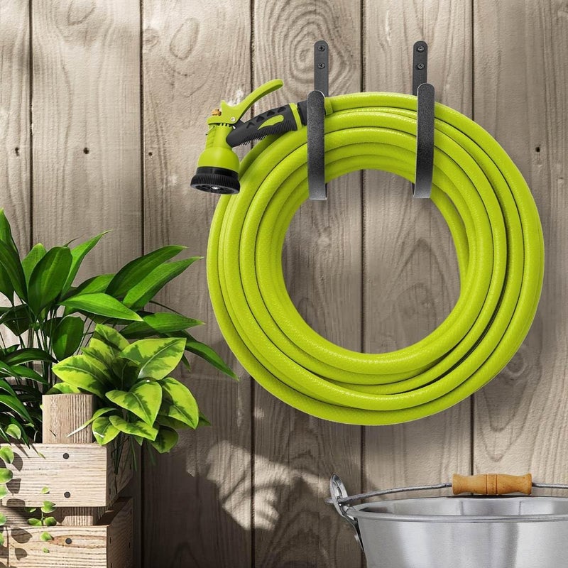 Lifyzoon Garden Hose Holders Mount: Wall Mount Garden Hose Hangers for Outside - 4Pcs Rust-Proof Water Hose Racks Hanging Hooks for Outside Expandable Hose - Image 2